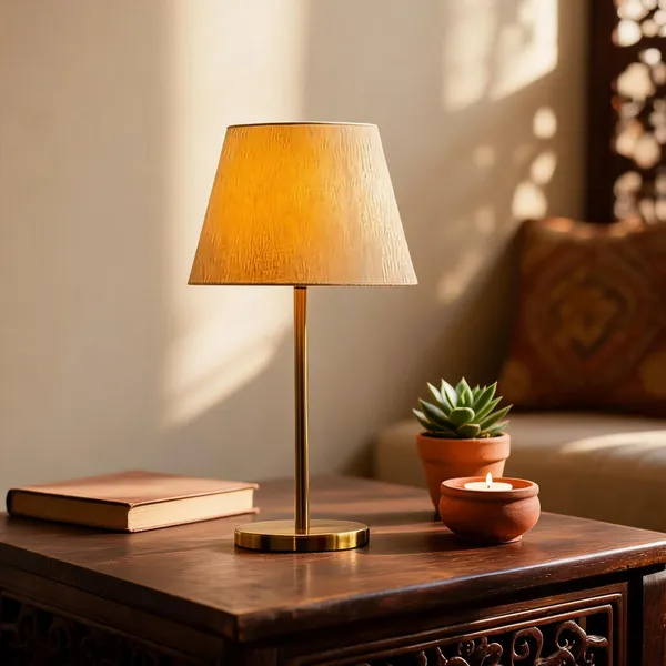 Golden_&_White_Brass_Antique_Table_Lamp_For_Home_Lighting
