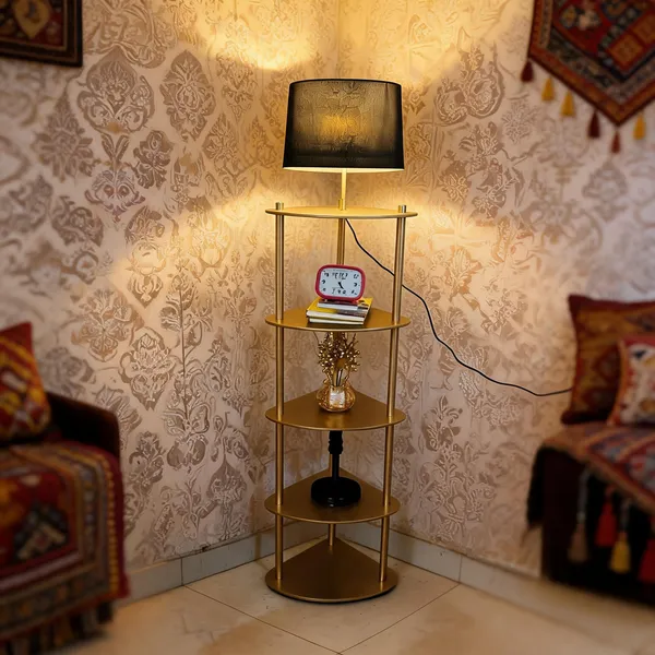 Golden_And_Black_Brass_Floor_Lamp_For_Home_Lighting