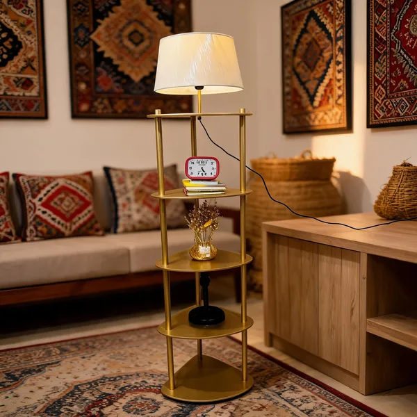 Golden_&_White_Brass_Floor_Lamp_For_Home_Lighting