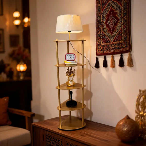 Golden_&_White_Metal_Floor_Lamp_For_Home_Lighting