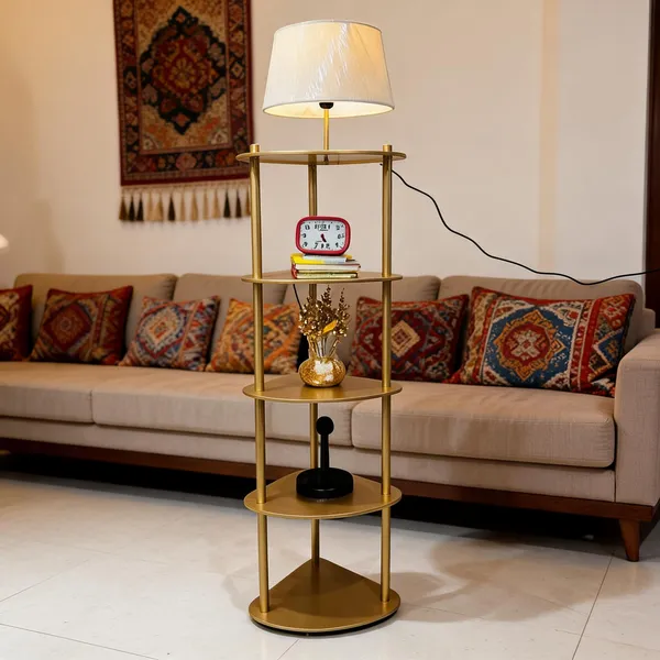 Golden_&_White_Metal_Floor_Lamp_For_Home_Lighting