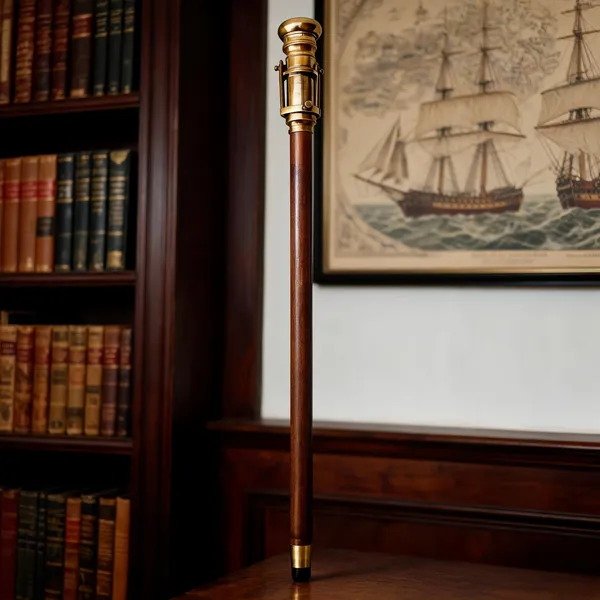 Brown_&_Gold_Brass,_Wood_Walking_Stick_For_Walking_Aid