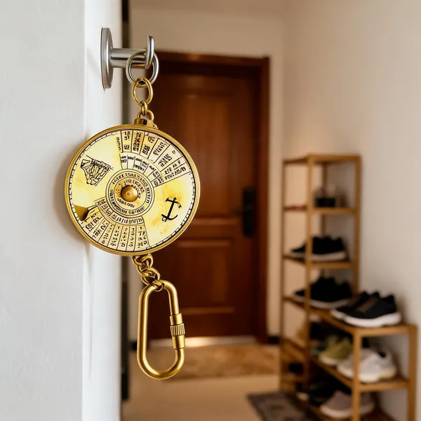Gold_Metal_Calendar_Keychain_For_Key_Organizer