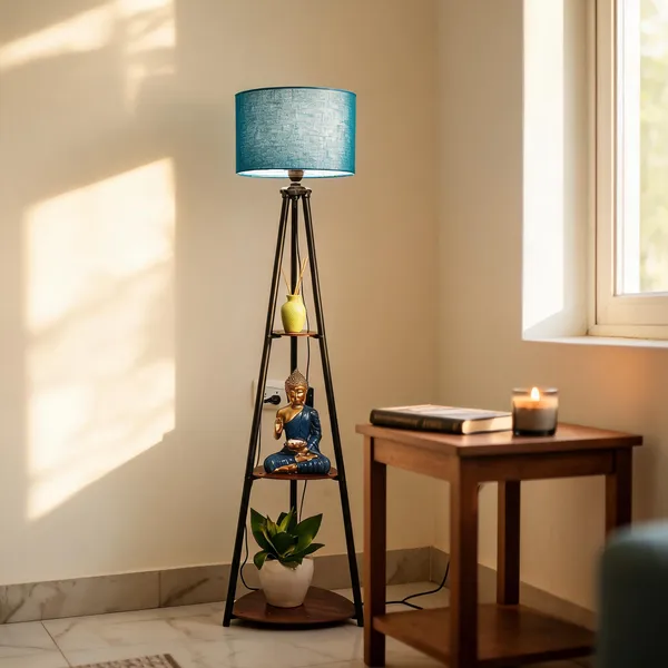 Black_&_Blue_Brass_Floor_Lamp_For_Home_Lighting