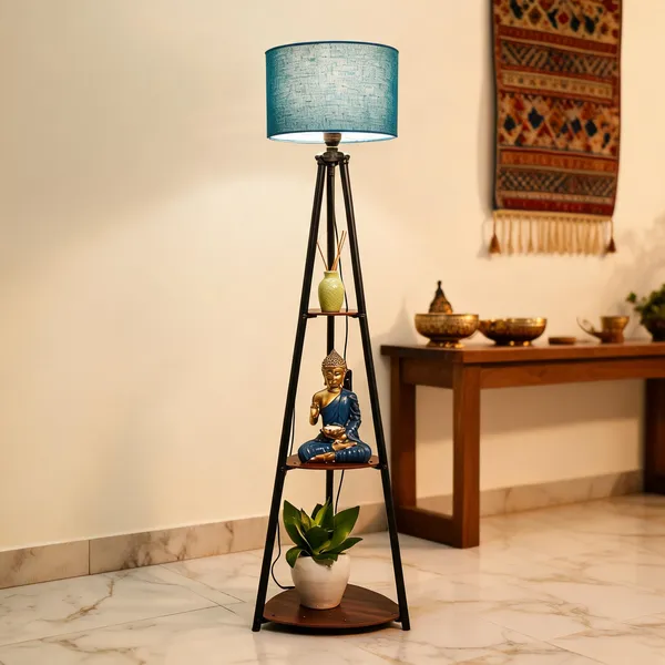 Black_&_Blue_Brass_Floor_Lamp_For_Home_Lighting