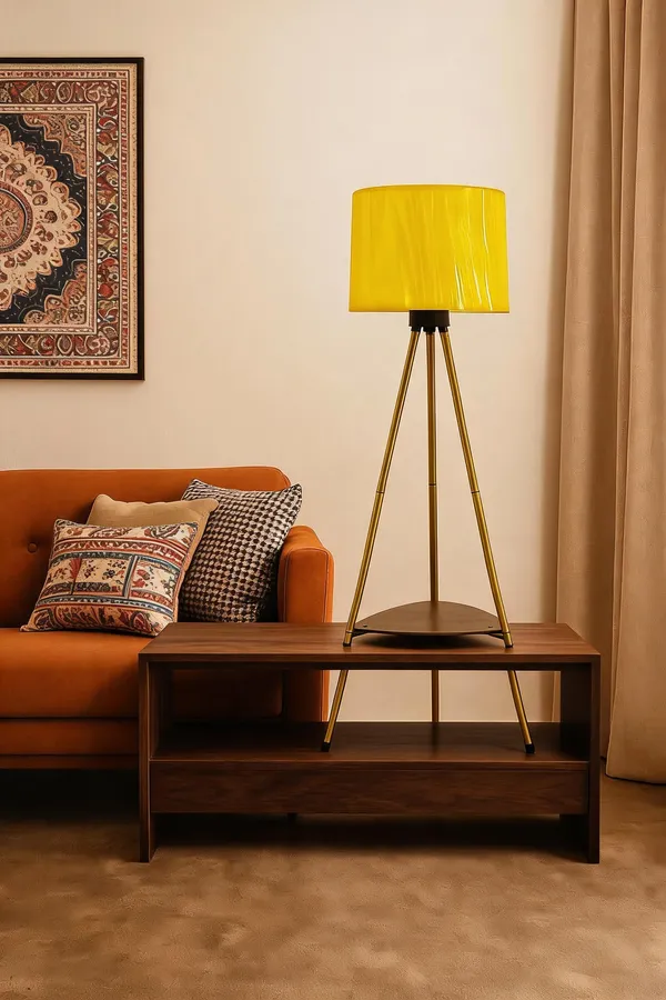 Brass_And_Yellow_Brass_Floor_Lamp_For_Home_Lighting