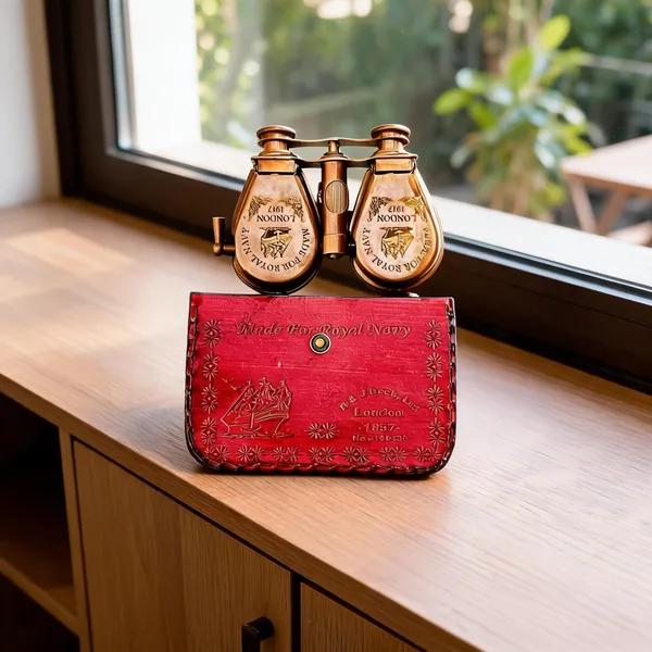 Brass_&_Gold_Metal_Binoculars_For_Outdoor_&_Travel