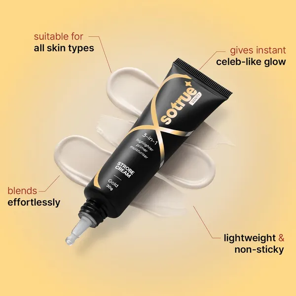 Sotrue_Strobe_Cream_Gold,_30g_|_Primer,_Highlighter_&_Moisturizer_|_3_in_1_Illuminating_Makeup_Base_|_Japanese_Sakura_&_Hyaluronic_Acid_|_Dewy_Glazed_Instant_Glow