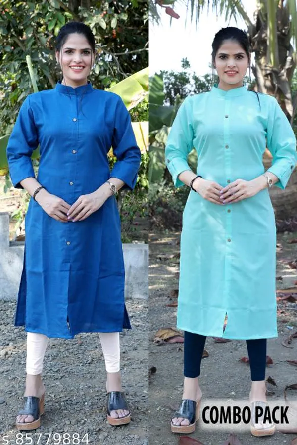 COLLAR_BLUE_&_AQUA_BLUE_STRAIGHT_KURTI