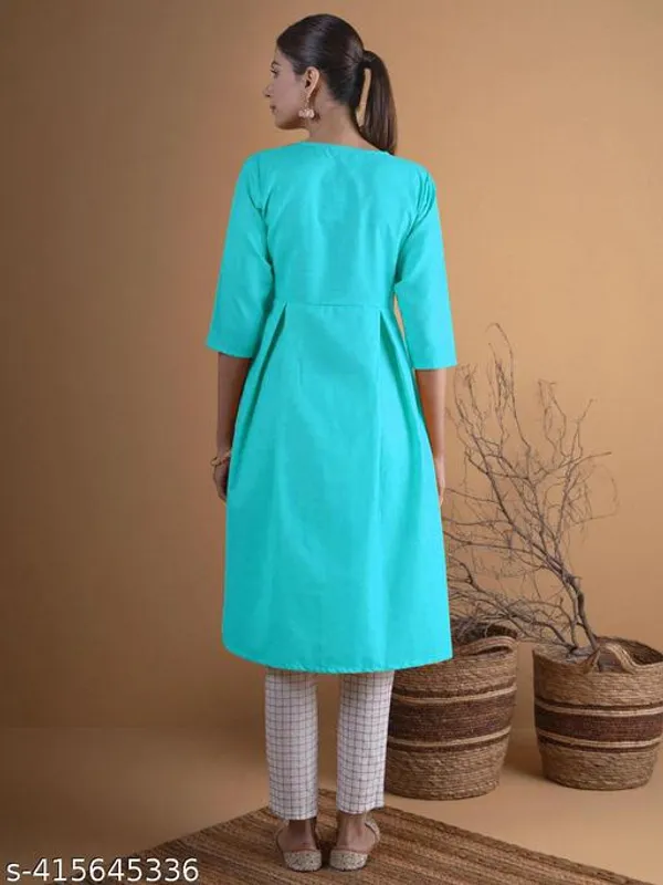 ZOYA_AQUA_BLUE_GOWN_SOLID_KURTI