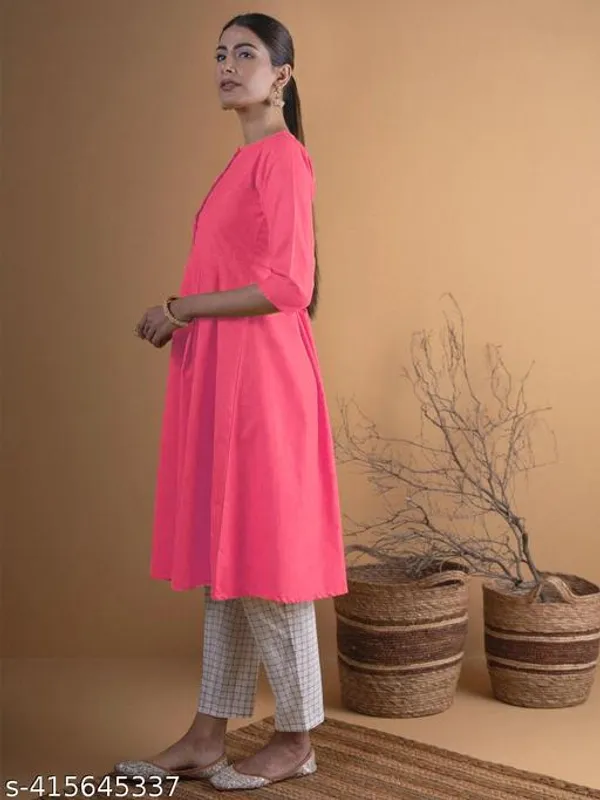 ZOYA_PINK_GOWN_SOLID_KURTI