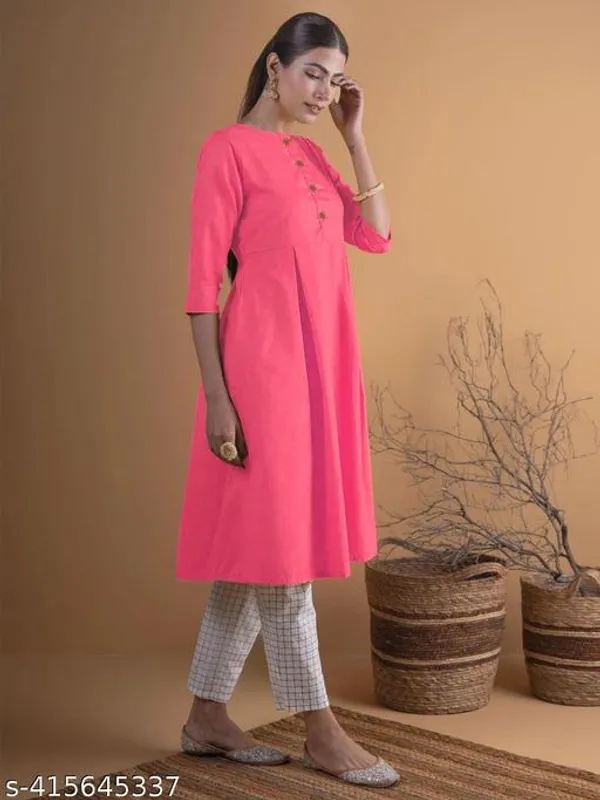 ZOYA_PINK_GOWN_SOLID_KURTI