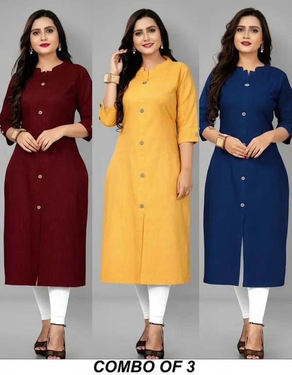 COLLAR_MAROON_&_MUSTARD_&_NAVY_BLUE__A_LINE_KURTI