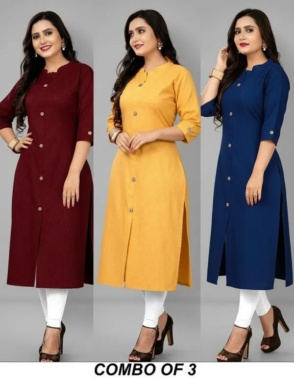 COLLAR_MAROON_&_MUSTARD_&_NAVY_BLUE__A_LINE_KURTI