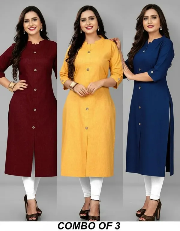 COLLAR_MAROON_&_MUSTARD_&_NAVY_BLUE__A_LINE_KURTI
