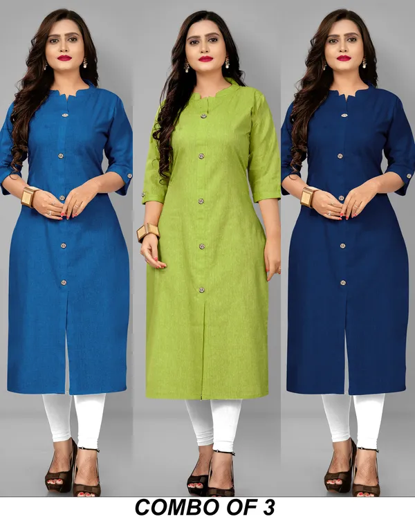 COLLAR_BLUE_&_GREEN_&_NAVY_BLUE__A_LINE_KURTI