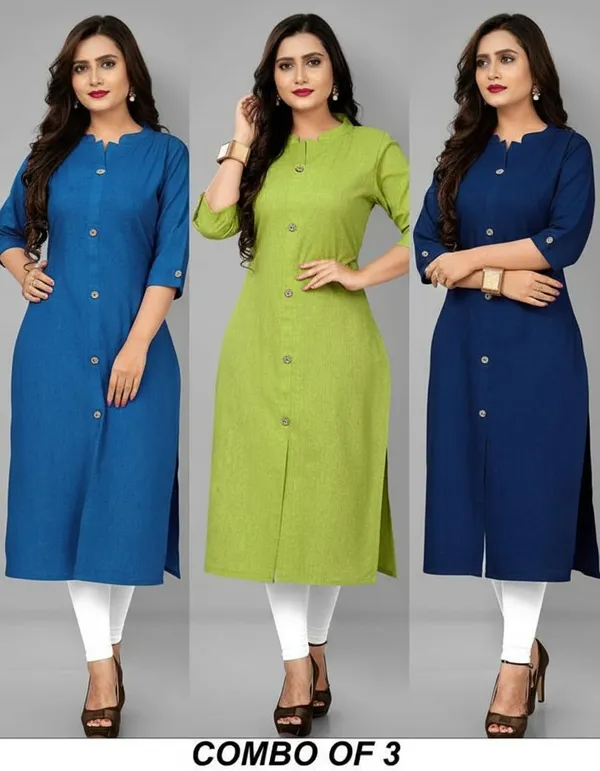 COLLAR_BLUE_&_GREEN_&_NAVY_BLUE__A_LINE_KURTI