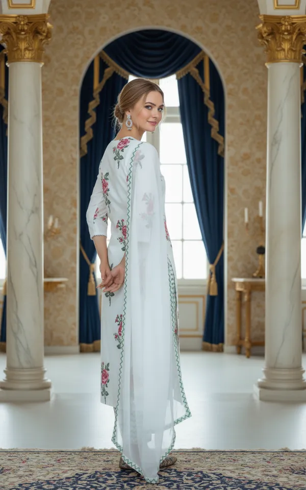 VELENTINO_WHITE_PRINTED_KURTA_SET