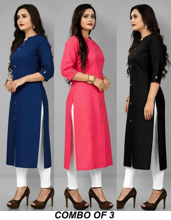 COLLAR_NAVY_BLUE_&_PINK_&_BLACK__A_LINE_KURTI