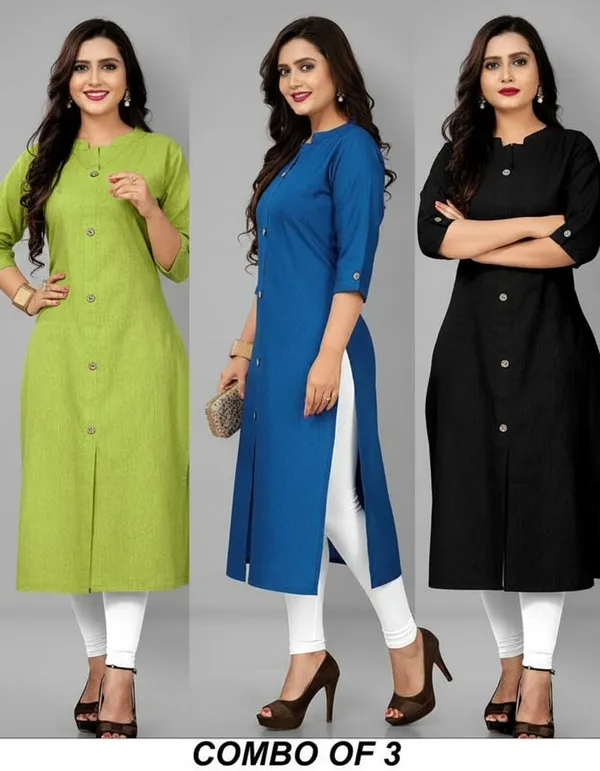 COLLAR_GREEN_&_BLUE_&_BLACK__A_LINE_KURTI