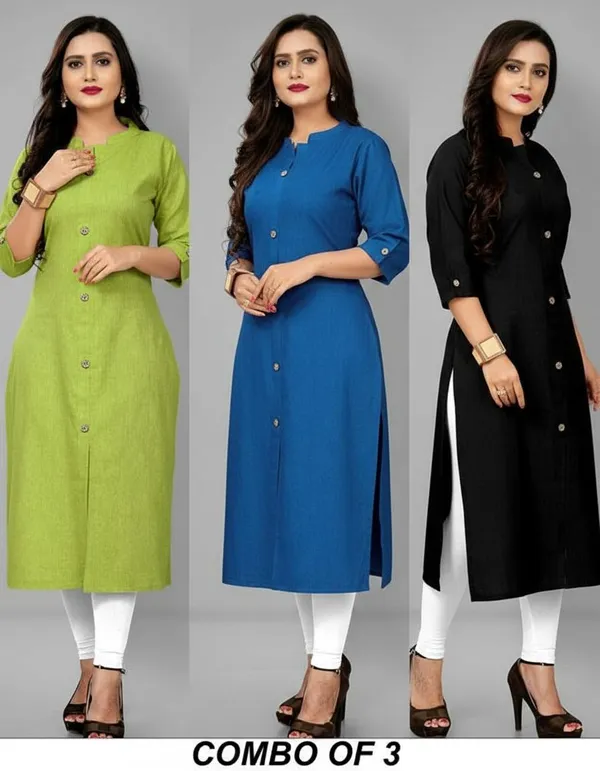 COLLAR_GREEN_&_BLUE_&_BLACK__A_LINE_KURTI