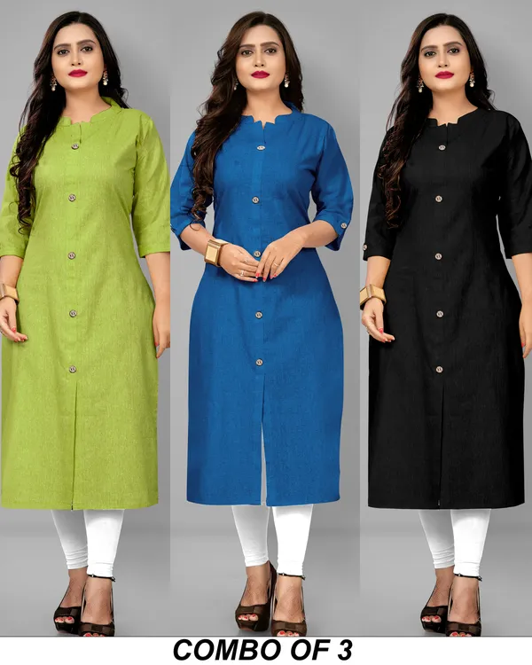 COLLAR_GREEN_&_BLUE_&_BLACK__A_LINE_KURTI