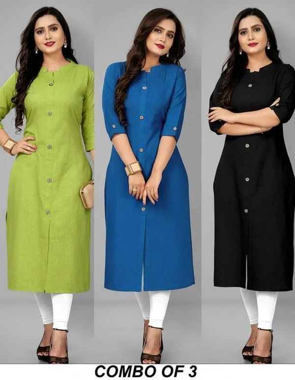 COLLAR_GREEN_&_BLUE_&_BLACK__A_LINE_KURTI