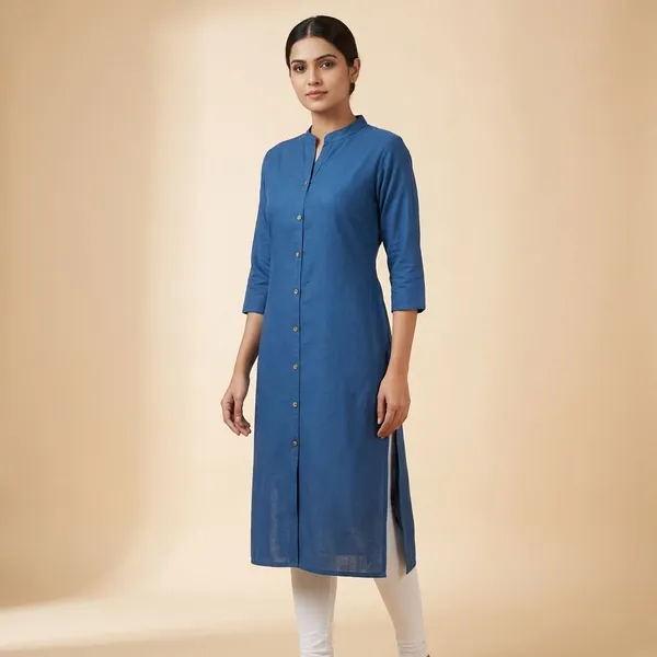 COLLAR_BLUE_&_AQUA_BLUE_STRAIGHT_KURTI