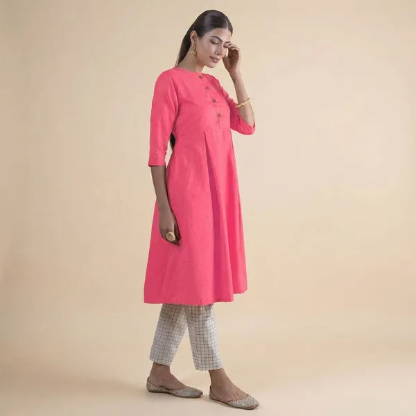 ZOYA_PINK_GOWN_SOLID_KURTI