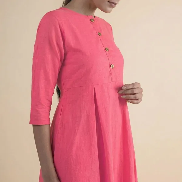 ZOYA_PINK_GOWN_SOLID_KURTI