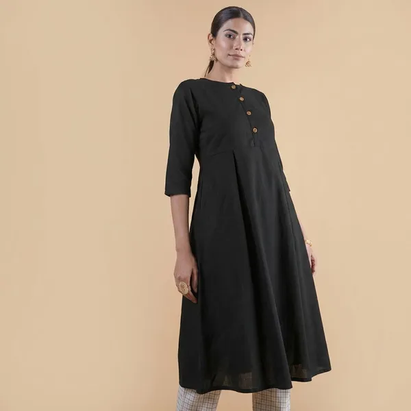 ZOYA_BLACK_GOWN_SOLID_KURTI