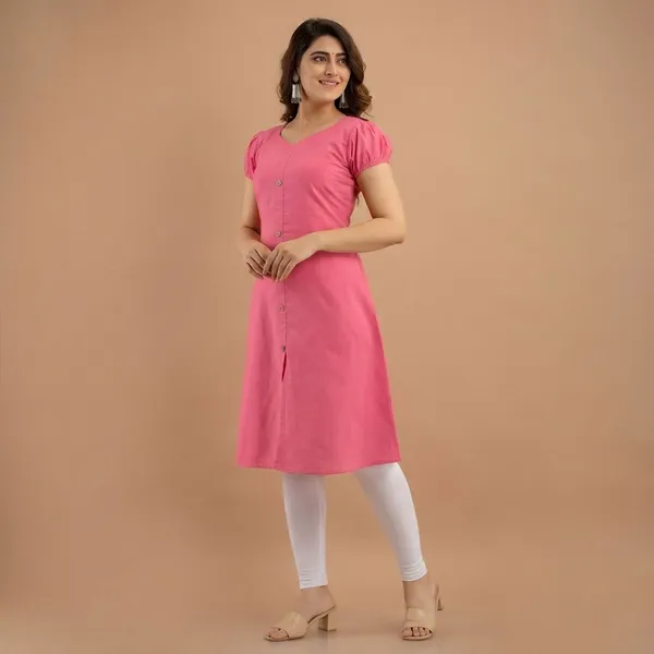 PUFFED_PINK_&_MAROON_GOWN_TYPE_KURTI_COMBO_2