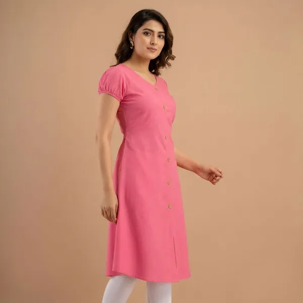 PUFFED_MUSTARD&PINK&BLUE_GOWN_KURTI