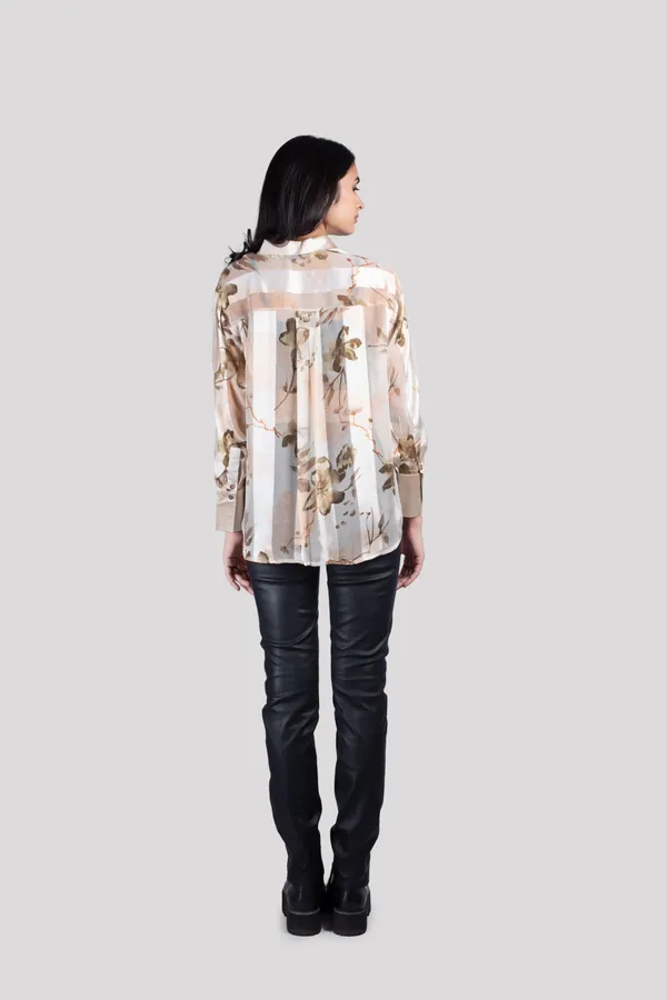 Gold_Cotton_Floral_Print_Shirt_For_Women