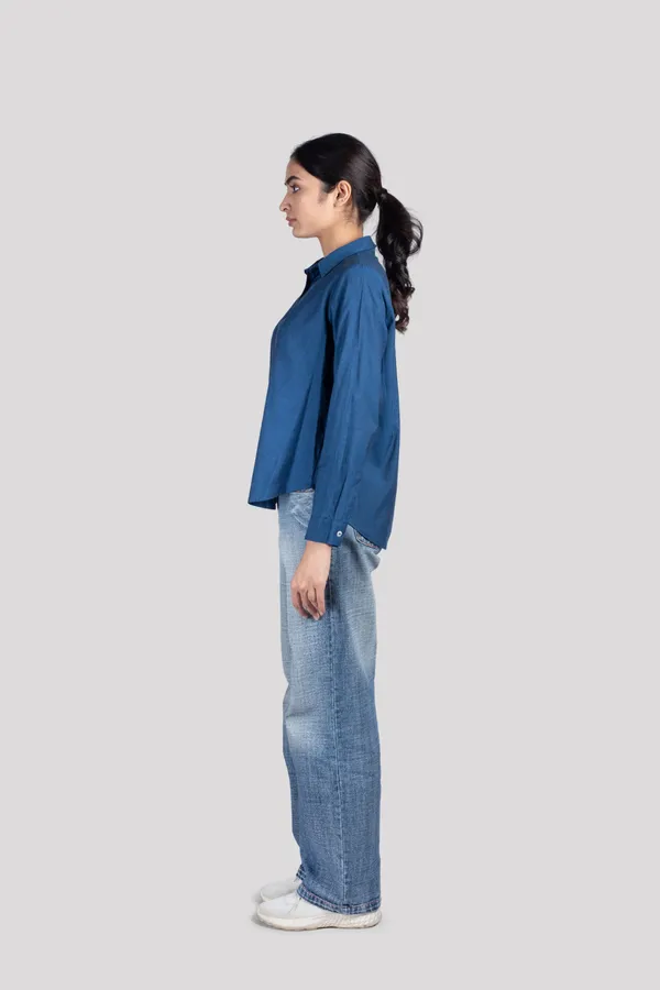 Blue_Cotton_Kurta_Shirt_For_Women