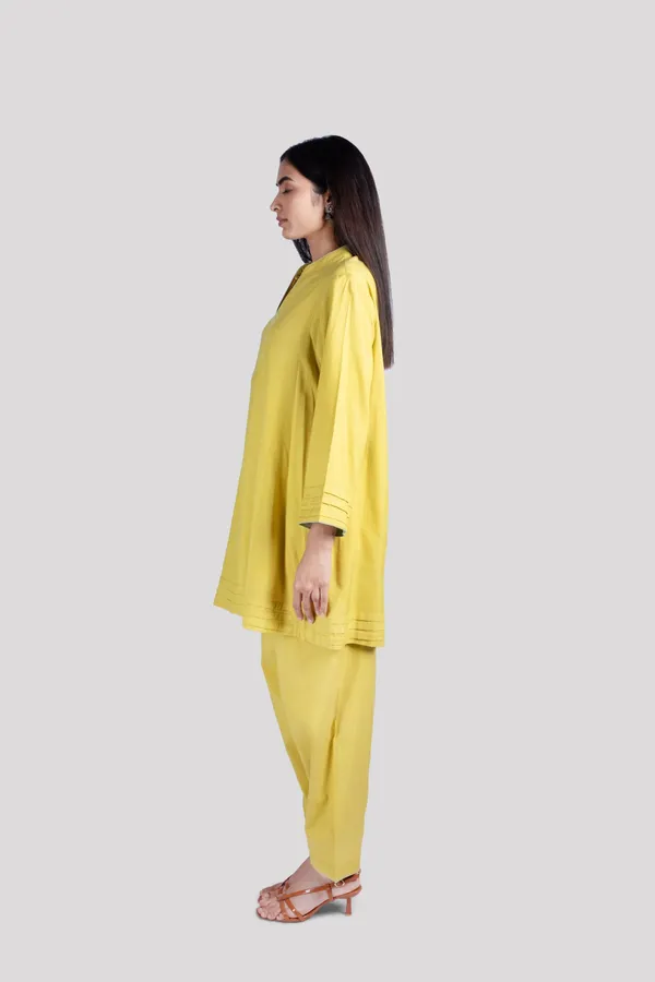 Mustard_Cotton_Co_Ord_Set_With_Comfort_Salwar_For_Women