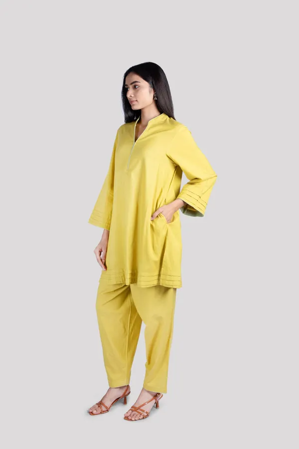 Mustard_Cotton_Co_Ord_Set_With_Comfort_Salwar_For_Women