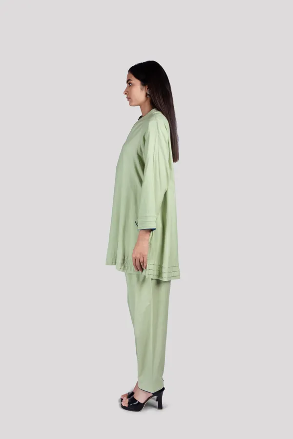 Green_Cotton_Co_Ord_Set_With_Comfort_Salwar_For_Women