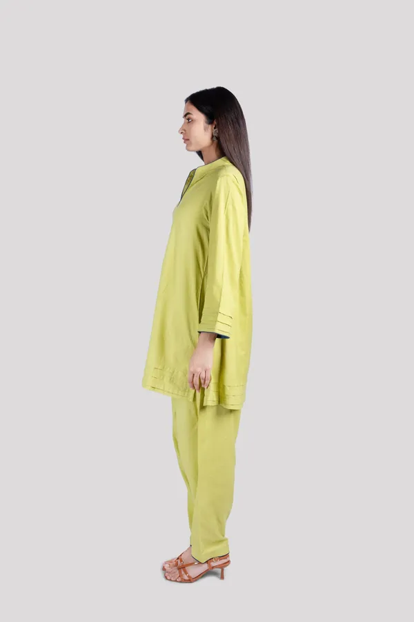 Green_Cotton_Co_Ord_Set_With_Comfort_Salwar_For_Women