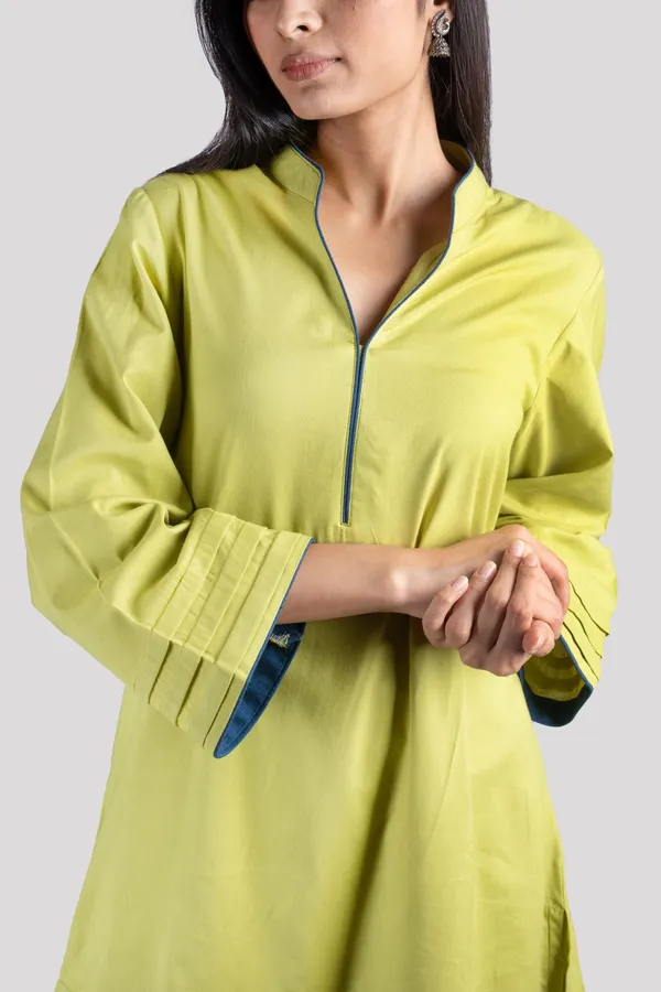 Green_Cotton_Co_Ord_Set_With_Comfort_Salwar_For_Women