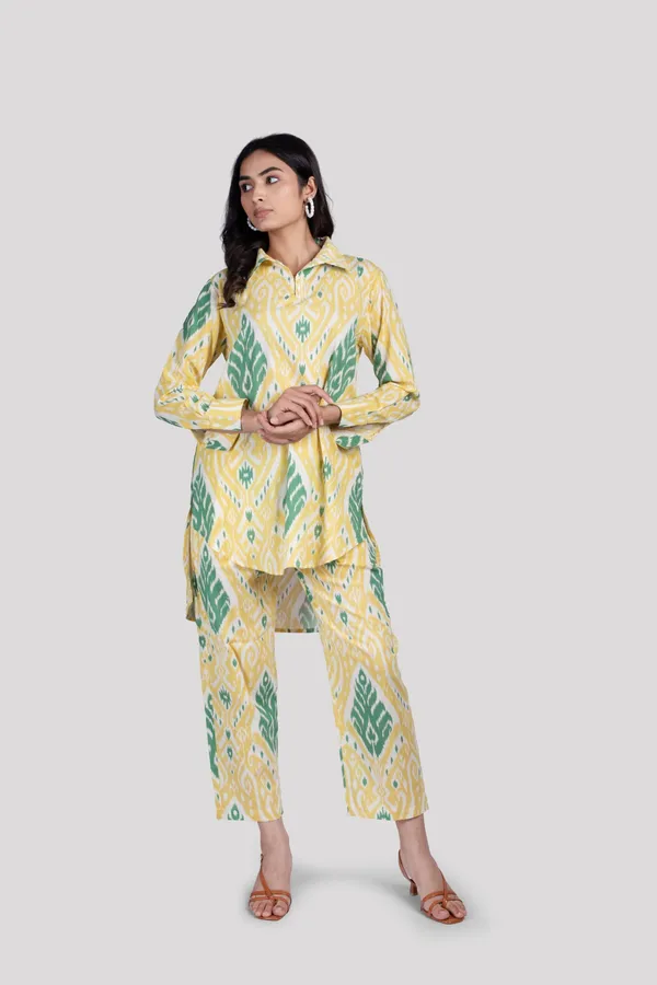 Green_Soft_Cotton_Ikat_Print_Co_Ord_Set_For_Women