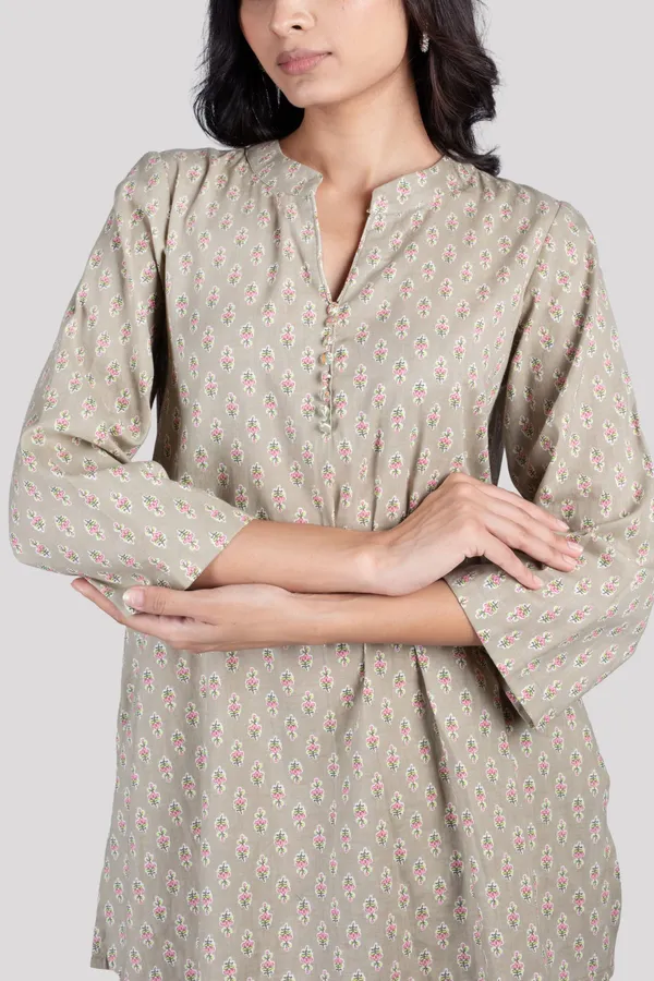 Brown_Soft_Cotton_Co_Ord_Set_With_Dhoti_Pants_For_Women