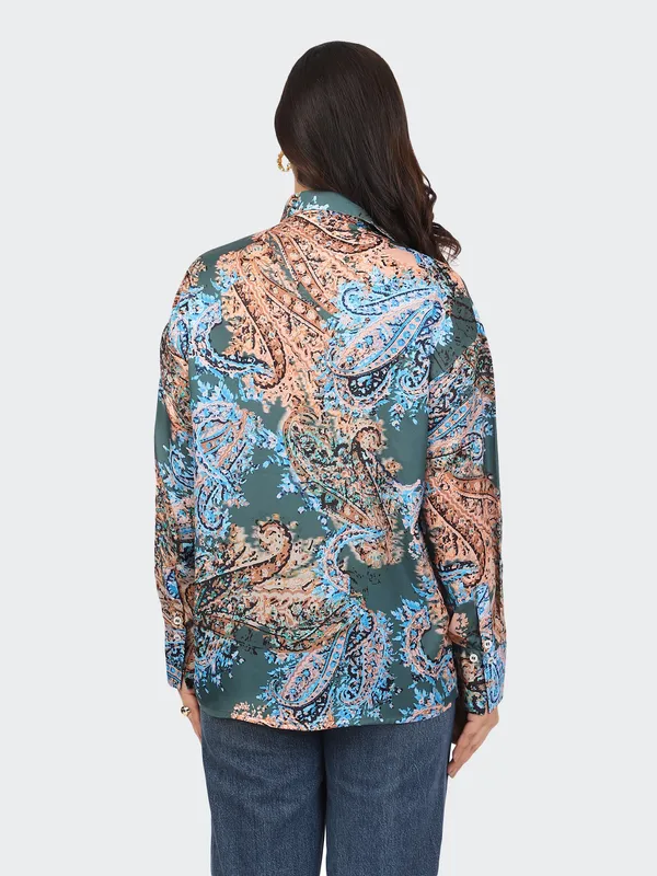 Multicolour_Cotton_Paisley_Semi_Formal_Shirt_For_Women