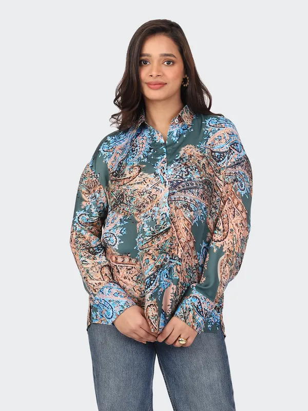 Multicolour_Cotton_Paisley_Semi_Formal_Shirt_For_Women