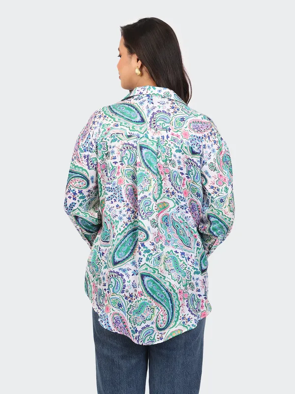 Multicolour_Cotton_Paisley_Semi_Formal_Shirt_For_Women
