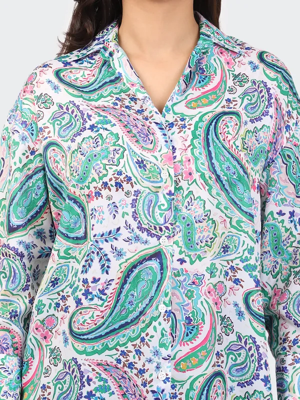 Multicolour_Cotton_Paisley_Semi_Formal_Shirt_For_Women