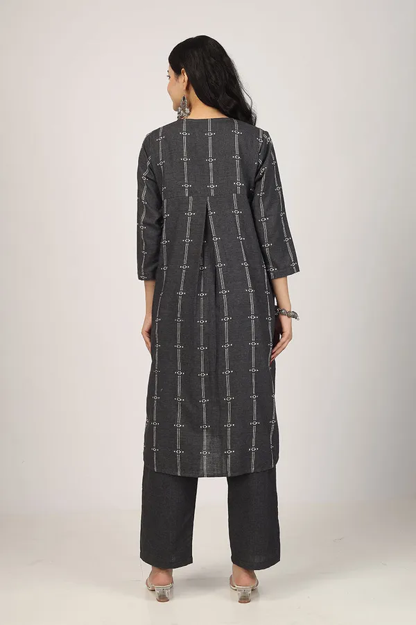 Black_Cotton_Kurta_Pyjama_Set_For_Women