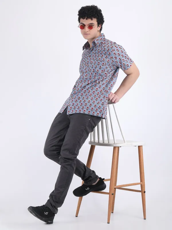 Indigo_Cotton_Block_Print_Summer_Shirt_For_Men