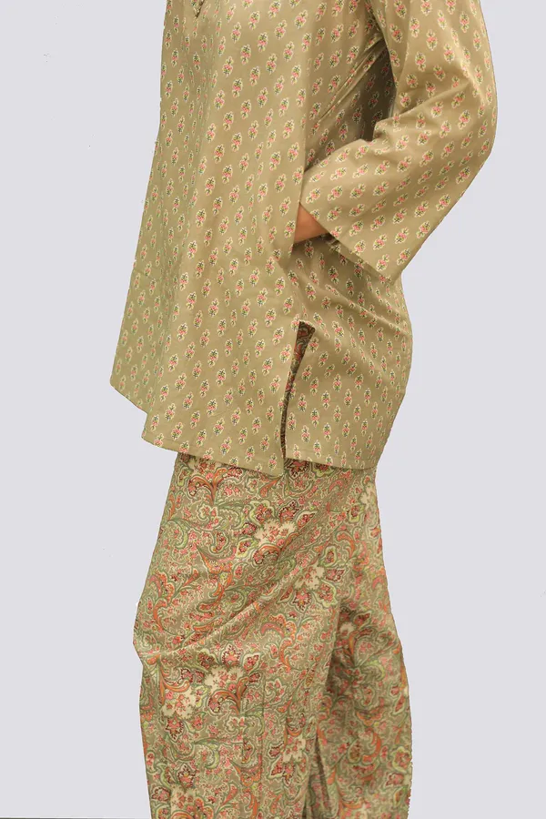 Beige_Soft_Cotton_Co_Ord_Set_With_Dhoti_Pants_For_Women