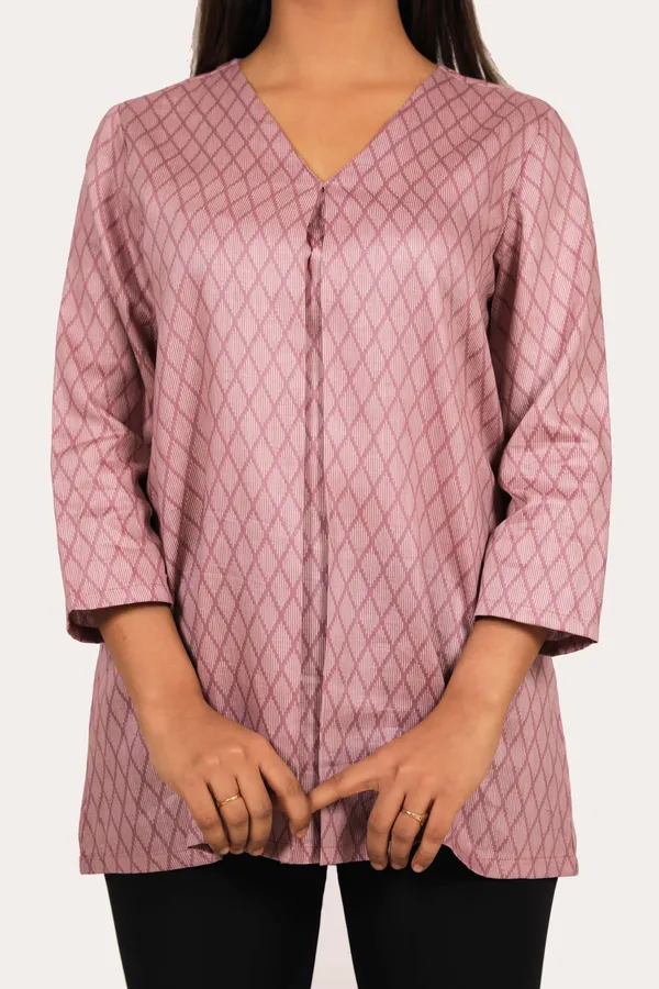 Pink_Cotton_Summer_A_Line_Kurti_For_Women